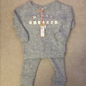 NWT river island mini heartbreaker fleece set
